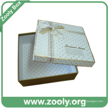 Decorative Cardboard Paper Gift Keepsake Box with Ribbon